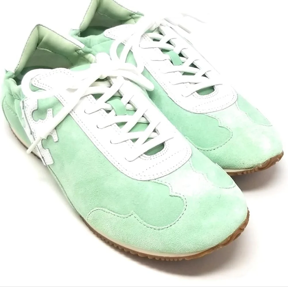 Tory Burch💥 Mint Chip Tiffany Green TT LOGO Womrnd Shoes Sneakers - Sz 9